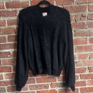 Show Me Your MuMu Black Fuzzy Sweater